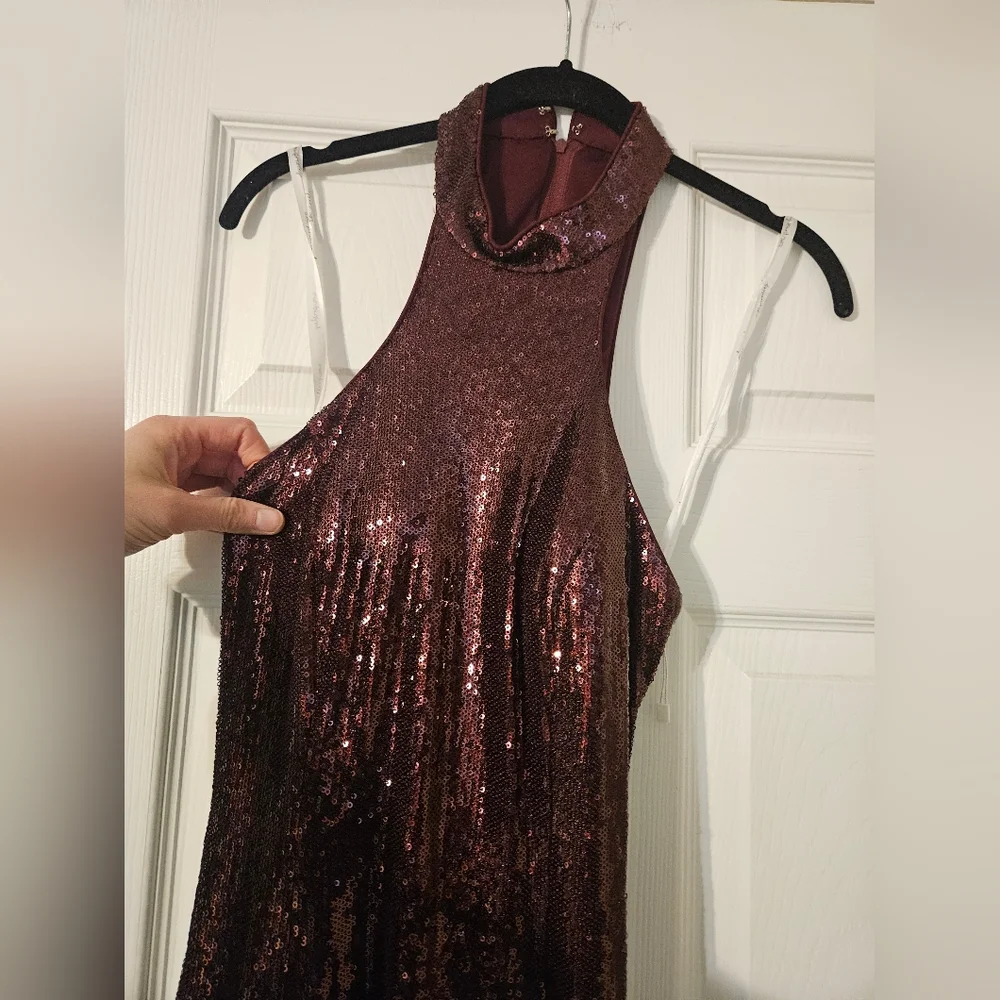 Ava Presley Burgundy Prom Dress mermaid‎ style size 8 nwot